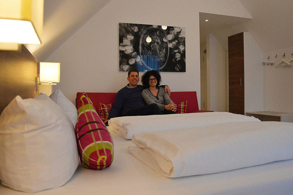 Zwölf Zimmer bietet das Hotel Domhof in Guntersblum.