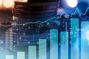 Diagramm und eine Häuser Skyline im Hintergrund &copy; AdobeStock / number1411