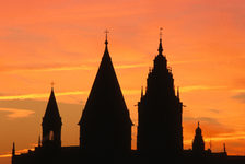 Bildergalerie Dom St. Martin Dom St. Martin Mainzer Dom im Abendrot