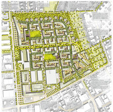 Heiligkreuz-Areal Städtebaulicher Entwurf (Wettbewerb, 1. Preis)