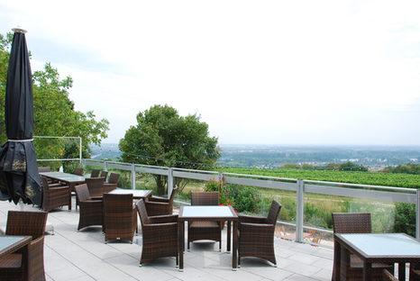 Terrasse des Hofguts Laubenheimer Höhe