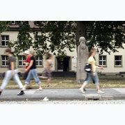 Büste von Johannes Gutenberg auf dem Campus Mainz © Landeshauptstadt Mainz